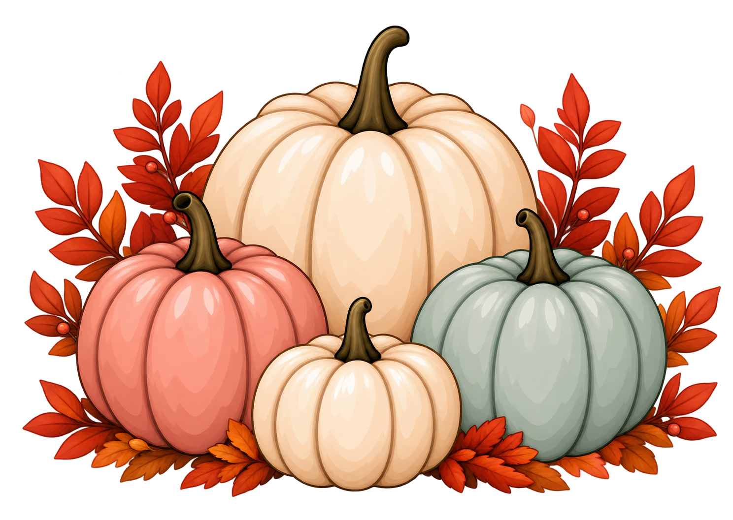 The Pastel Patch pumpkin arrangement from Lindsay’s artwork